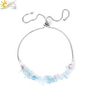 CSJA Natural Chip Stone Crystal Bracelet